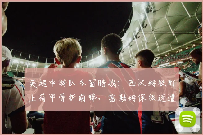 英超中游队冬窗暗战:西汉姆联盯上荷甲骨折前锋,富勒姆保级连遭重创
